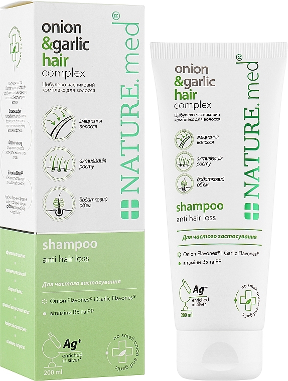 Anti Hair Loss Shampoo - Nature.med Onion Garlic Hair Complex — photo N2