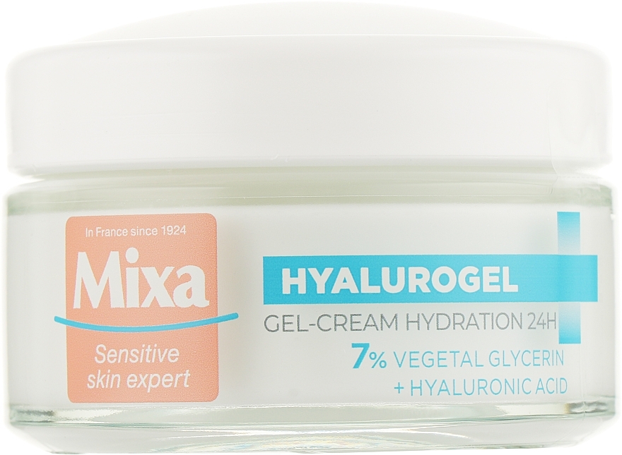 Moisturizing Facial Cream Gel with Hyaluronic Acid & Glycerin for Normal & Sensitive Skin - Mixa Hydrating Hyalurogel Intensive Hydration — photo N10