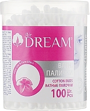 Fragrances, Perfumes, Cosmetics Cotton Buds in Round Plastic Jar, 100 pcs - Air Dream