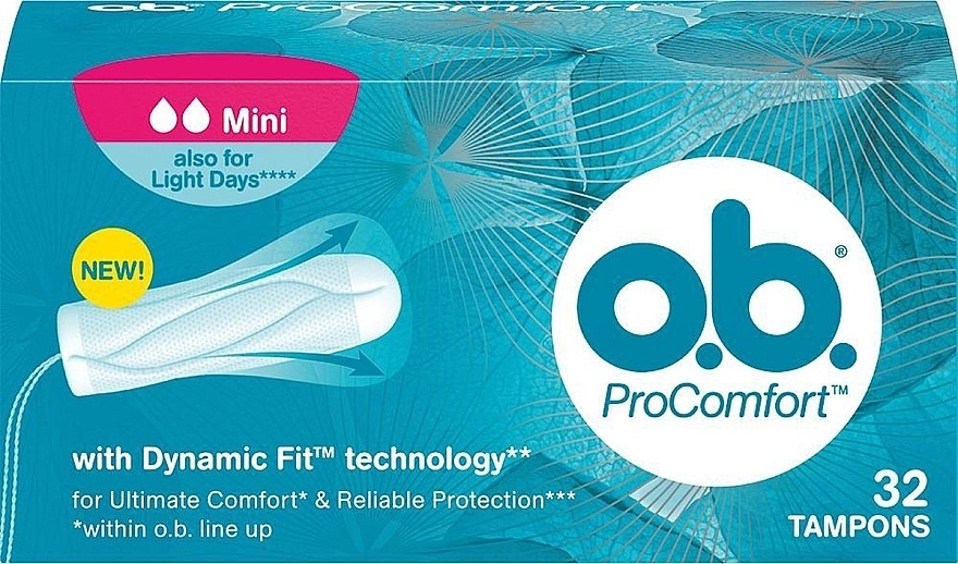 Mini Tampons, 32 pcs, 2 drops - o.b. ProComfort Mini Dynamic Fit Technology — photo N2