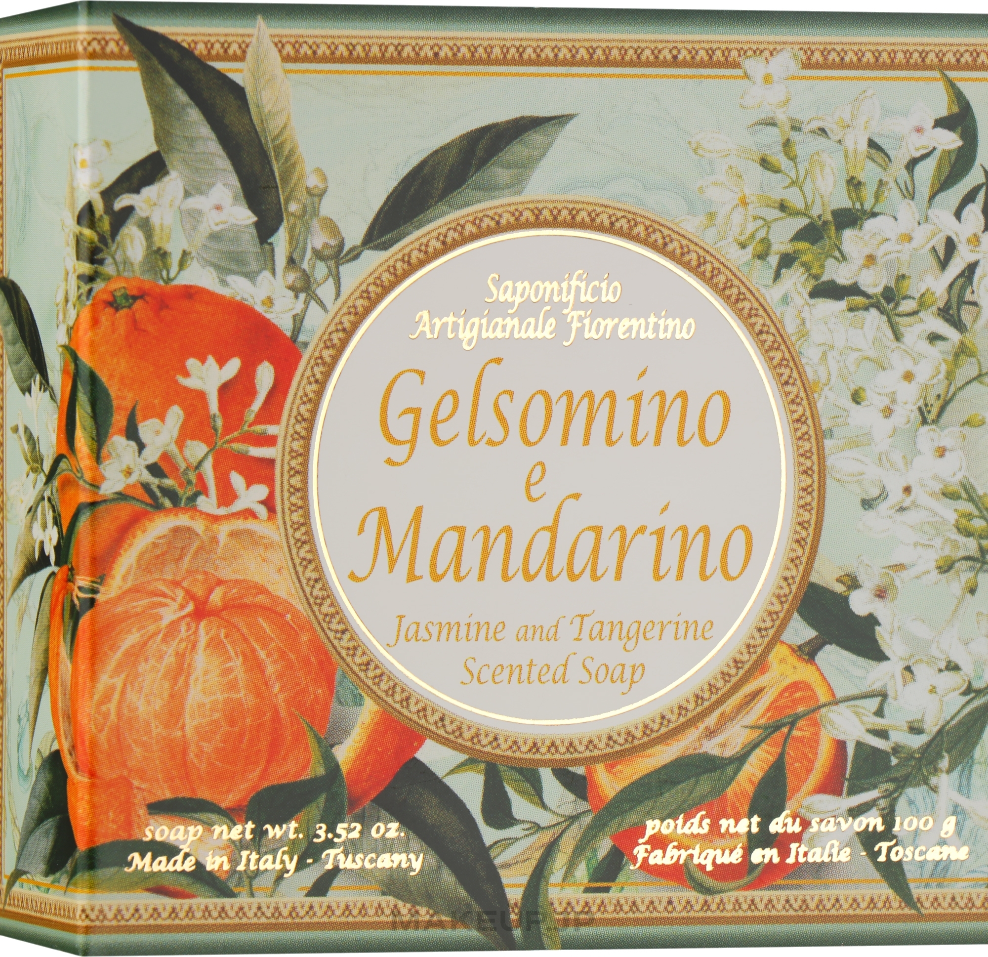 Natural Jasmine & Tangerine Soap - Saponificio Artigianale Fiorentino Jasmine & Tangerine Soap — photo 100 g