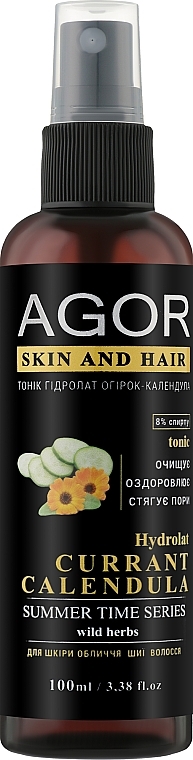 Cucumber & Calendula Hydrolate Tonic - Agor Summer Time Skin And Hair Tonic — photo N3