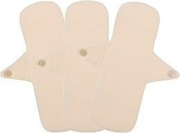 Reusable Daily Liner 'Normal', 3 pcs, beige - Ecotim For Girls — photo N3