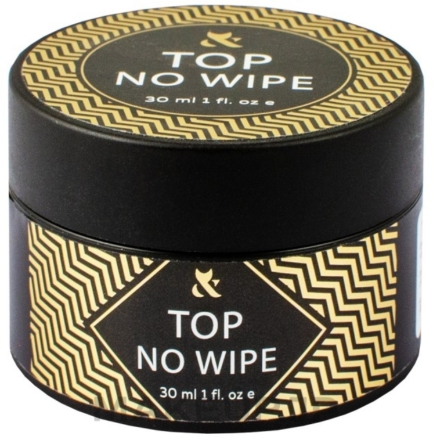 Nail Top Coat without Sticky Layer - F.O.X Top No Wipe (can) — photo 30 ml