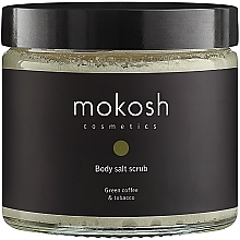 Fragrances, Perfumes, Cosmetics Salt Body Scrub "Green Coffee and Tobacco" - Mokosh Salt Body Scrub Green Coffee With Snuff 