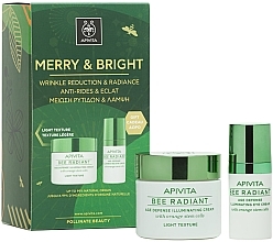 Fragrances, Perfumes, Cosmetics Set - Apivita Merry & Bright Set Bee Radiant Light Texture (f/cr/50ml + eye/cr/15ml)