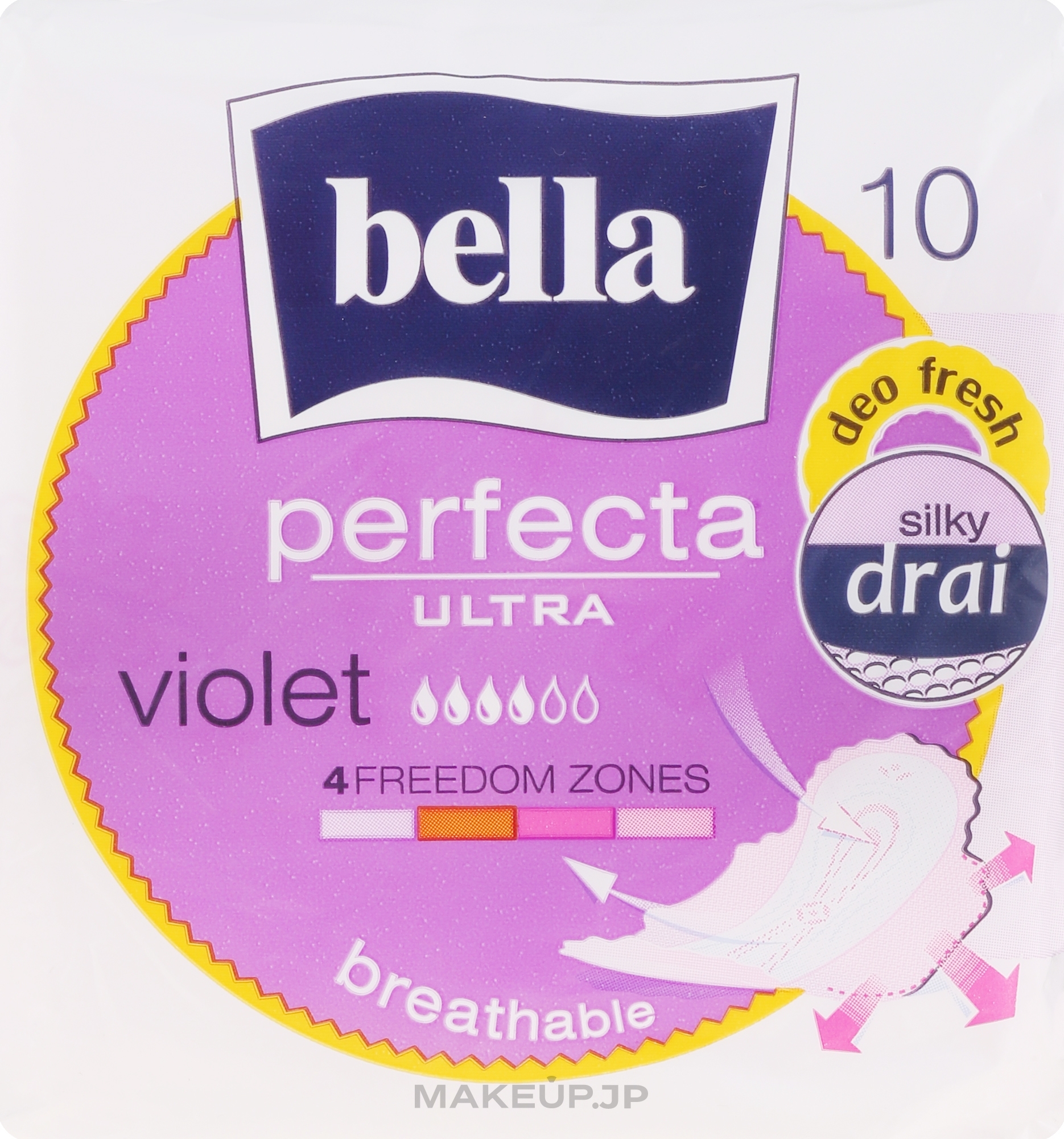 Pantiliners Perfecta Violet Deo Fresh Soft Ultra, 10 pcs - Bella — photo 10 szt.