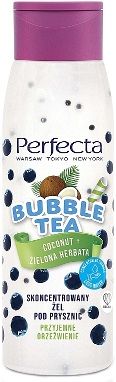Coconut & Green Tea Shower Gel - Perfecta Bubble Tea — photo N1