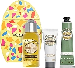 Fragrances, Perfumes, Cosmetics Set - L'Occitane Almond Easter Egg Set (b/oil/75ml + b/milk/200ml + h/cr/75ml)