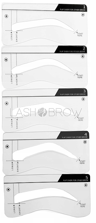 Brow Shaping Stencil, 5 forms - Lash Brow Hard — photo N1