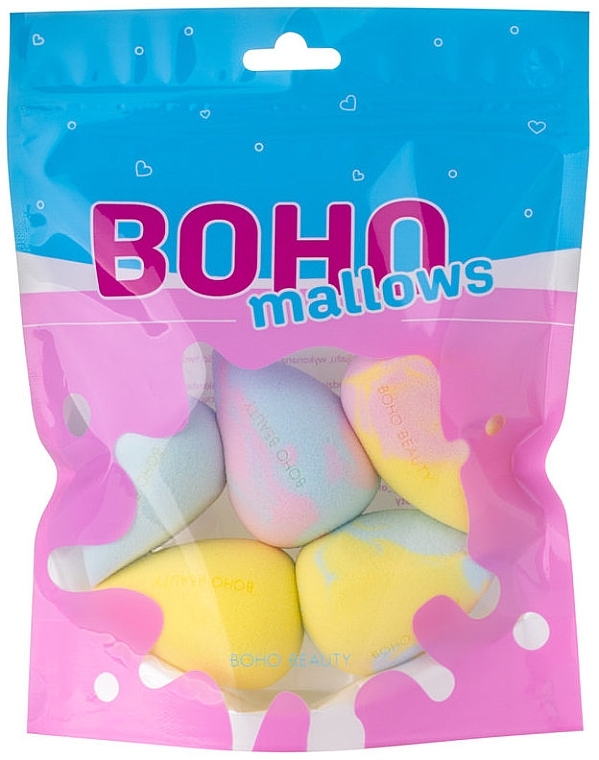 Makeup Sponge Set, 5 products - Boho Beauty Bohomallows — photo N1