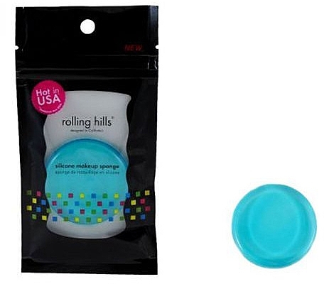 Silicone Makeup Sponge, blue - Rolling Hills Silicone Makeup Sponge Blue — photo N1