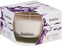 Fragrances, Perfumes, Cosmetics Scented Candle in Glass "Lavender and Chamomile", 63/90 mm - Bolsius True Moods Candle