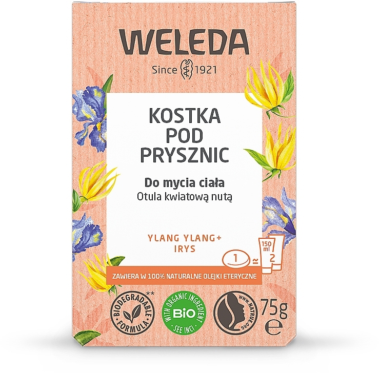 Shower Oil "Ylang-Ylang & Iris" - Weleda Shower Bar Solid Body Wash Ylang Ylang+Iris — photo N1