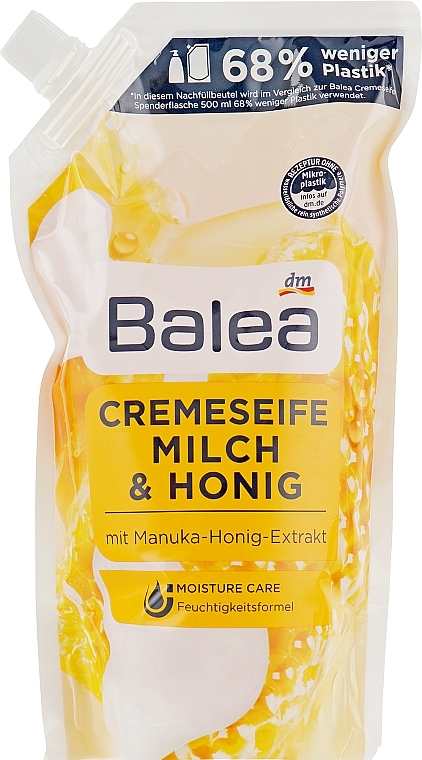 Liquid Cream Soap 'Milk & Honey' - Balea Creme Seife Milch & Honig (refill) — photo N1