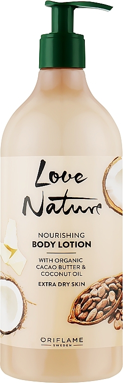 Nourishing Body Lotion with Organic Cocoa & Coconut Butter - Oriflame Love Nature Nourishing Body Lotion with Organic Cacao Butter & Coconut Oil — photo N1