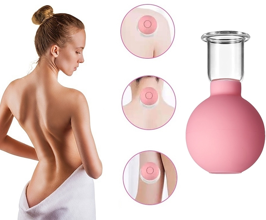 Vacuum Massage Jar, pink, size L - Deni Carte — photo N3