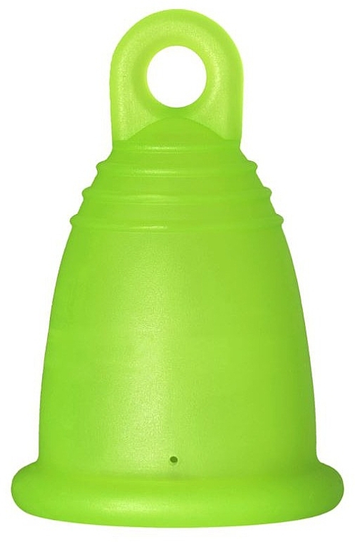 Menstrual Cup with Ring, L-size, green - MeLuna Classic Menstrual Cup Ring — photo N1
