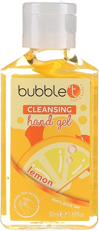 Antibacterial Hand Gel "Lemon" - Bubble T Cleansing Hand Gel — photo N1