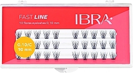 Fragrances, Perfumes, Cosmetics Individual Lashes, C 0.10, 10 mm - Ibra Fast Line