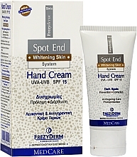 Fragrances, Perfumes, Cosmetics Whitening Hand Cream - Frezyderm Spot End Hand Cream SPF15 Whitening Cream