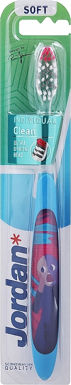 Soft Toothbrush, blue - Jordan Individual Clean Soft — photo N1