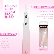 Tweezers with Ceramic Tips, pink - Brushworks Ceramic Tip Tweezer — photo N4