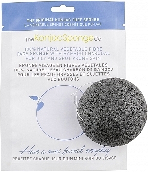 Sponge - The Konjac Sponge Company Facial Puff Konjac Sponge Bamboo Charcoal — photo N1