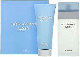 Fragrances, Perfumes, Cosmetics Dolce&Gabbana Light Blue - Set (edt/100ml + b/cr/75ml)