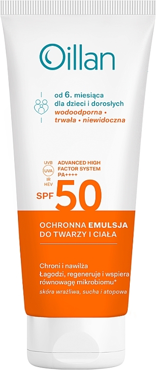 Sun Protection Face and Body Emulsion  - Oillan Sun Spf50+ — photo N3