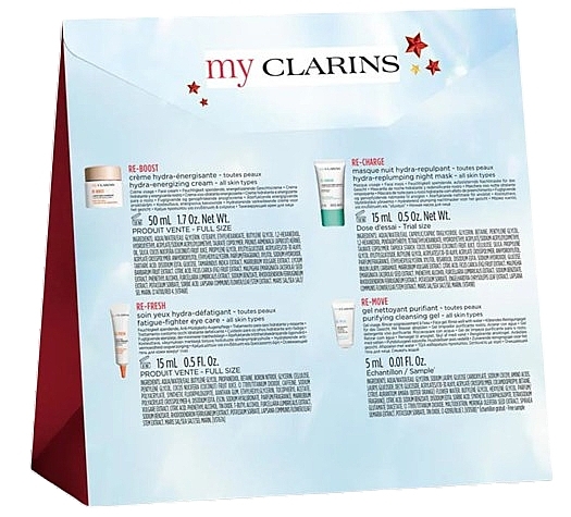 Set - Clarins My Clarins Christmas Collection (cr/50ml + eye/gel/15ml + gel/5ml + mask/15ml) — photo N2