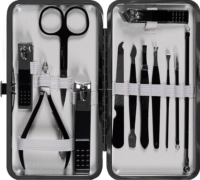 Manicure Set, 12 items, 79641, in black case - Top Choice — photo N2