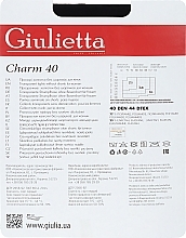 Tights "Charm" 40 Den, nero - Giulietta — photo N5