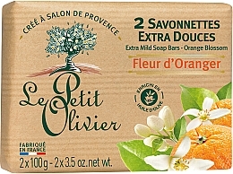 Extra Mild Orange Blossom Soap Bars - Le Petit Olivier 2 extra mild soap bars Orange blossom — photo N2