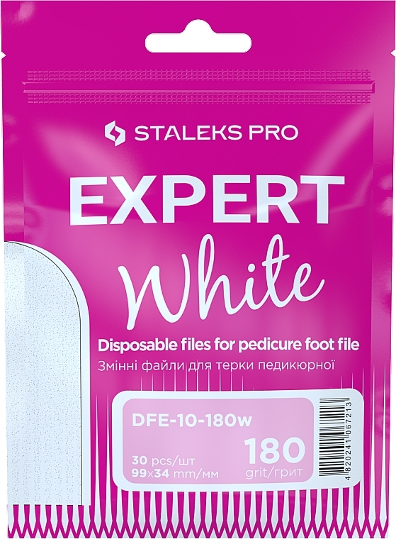 Foot File Refills, 180 grit - Staleks Pro Expert White — photo N1