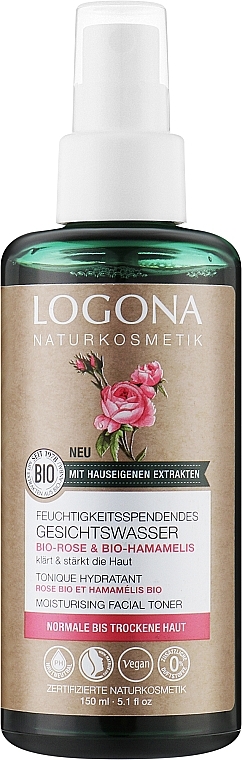 Rose & Hamamelis Toner - Logona Bio-Rose & Bio-Hamamelis Moisturising Facial Toner — photo N1