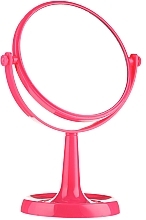 Fragrances, Perfumes, Cosmetics Mirror on Stand 85734, round, 15,5 cm, pink - Top Choice Colours Mirror