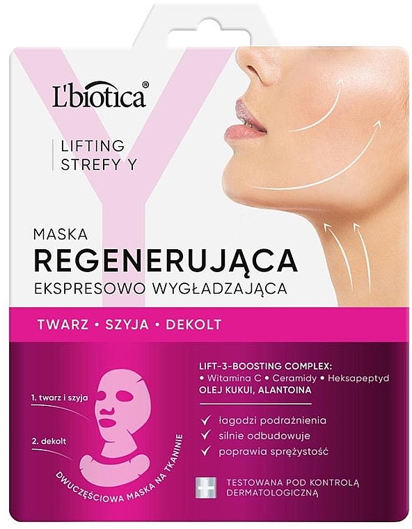 Regenerating Face Mask - L'Biotica Lifting Strefy Y — photo N1