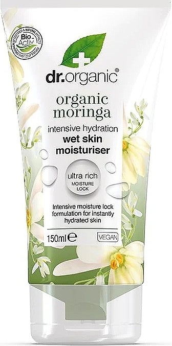 Body Lotion with Moringa Seed Oil - Dr. Organic Moringa Wet Skin Moisturiser — photo N1