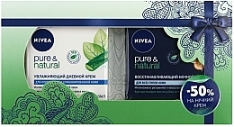 Fragrances, Perfumes, Cosmetics Set - NIVEA Pure&Natural (f/cr/50ml + f/cr/50ml) 