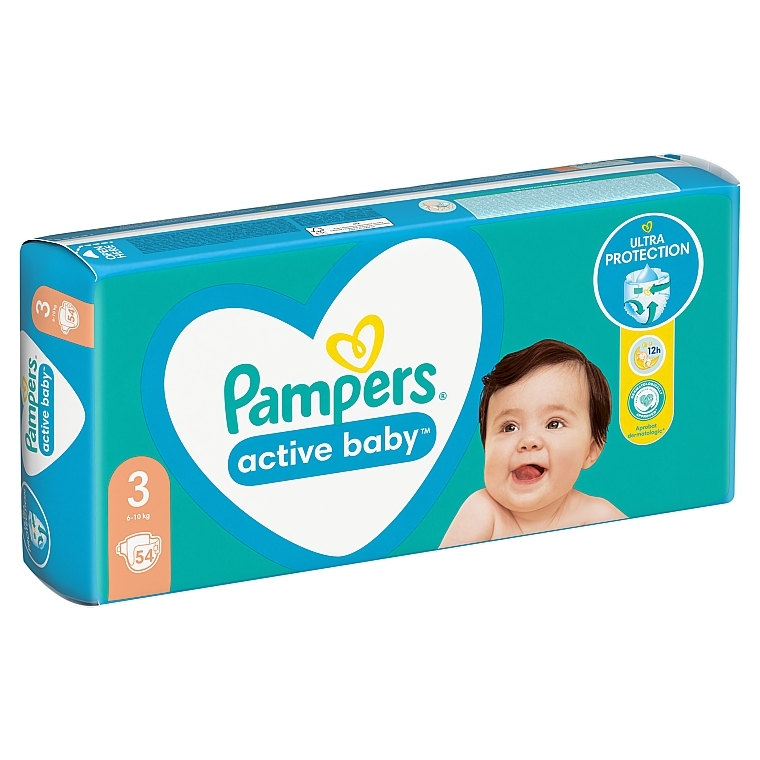 Active Baby 3 Diapers, 6-10 kg, 54 pcs - Pampers — photo N8