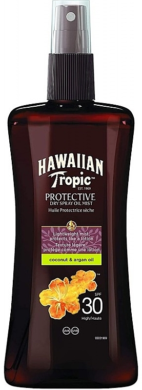 Dry Tanning Oil - Hawaiian Tropic Protective Dry Spray Oil Mist SPF 30 — photo N1