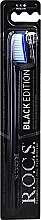 Fragrances, Perfumes, Cosmetics Black Edition Toothbrush, medium, dark blue - R.O.C.S.