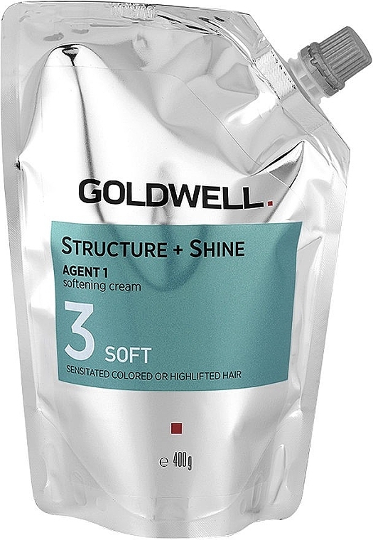 Softening Cream for Damaged Hair - Goldwell Structure + Shine Agent 1 Soft 3 — photo N1