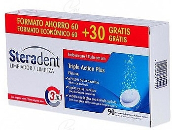 Denture Cleaning Tablets - Steradent Triple Action Plus 3 in 1 — photo N1