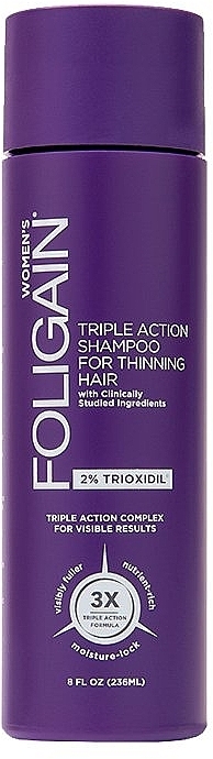 Women's Anti-Hair Loss Shampoo - Foligain Women's Triple Action Shampoo For Thinning Hair — photo N4