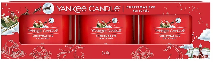 Scented Mini Candle in Jar - Yankee Candle Christmas Eve Filled Votive — photo N2