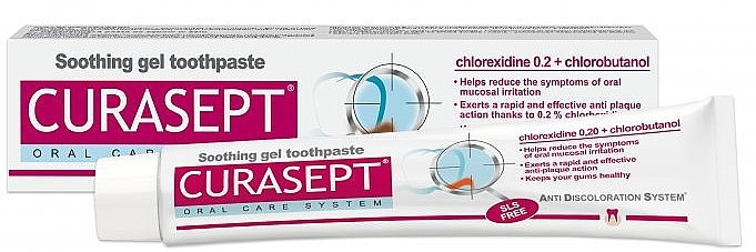 Soothing Toothpaste 0.20% Chlorhexidine - Curaprox Curasept ADS 720 Soothing Gel Toothpaste — photo N1