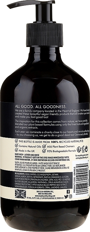 Hand Liquid Soap - Baylis & Harding Goodness Lemongrass & Ginger Natutal Hand Wash — photo N2