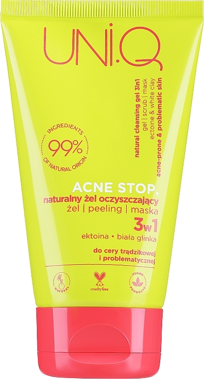 3in1 Natural Cleansing Gel - UNIQ Acne Stop Natural 3in1 Cleansing Gel — photo N1